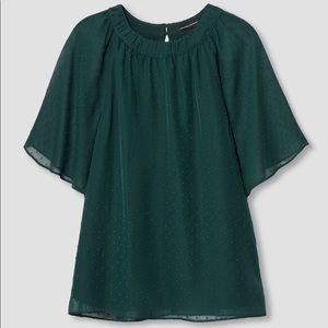 Universal Standard Swiss-Dot Ellie Blouse, Green